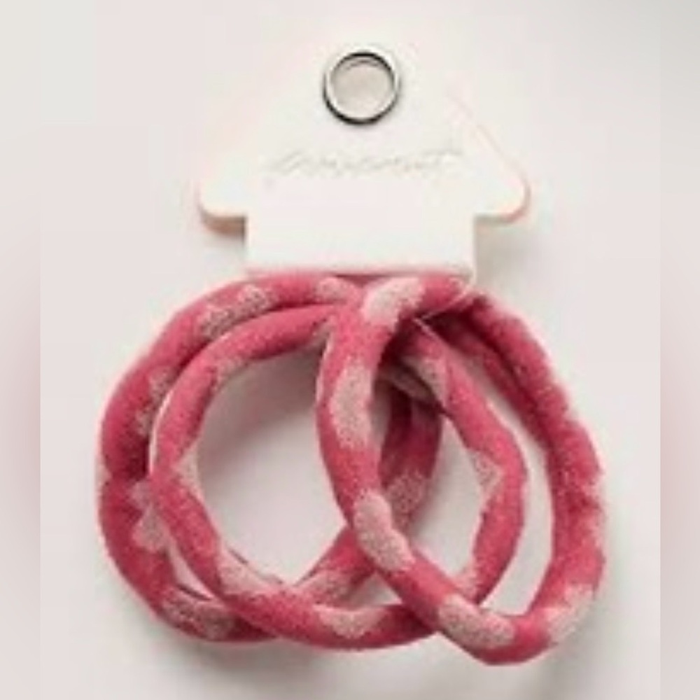 ‼️SOLD‼️ 16. NWT! Free People Happy Hearts Hair Tie Pack | Pink Combo